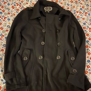 Black size small pea coat